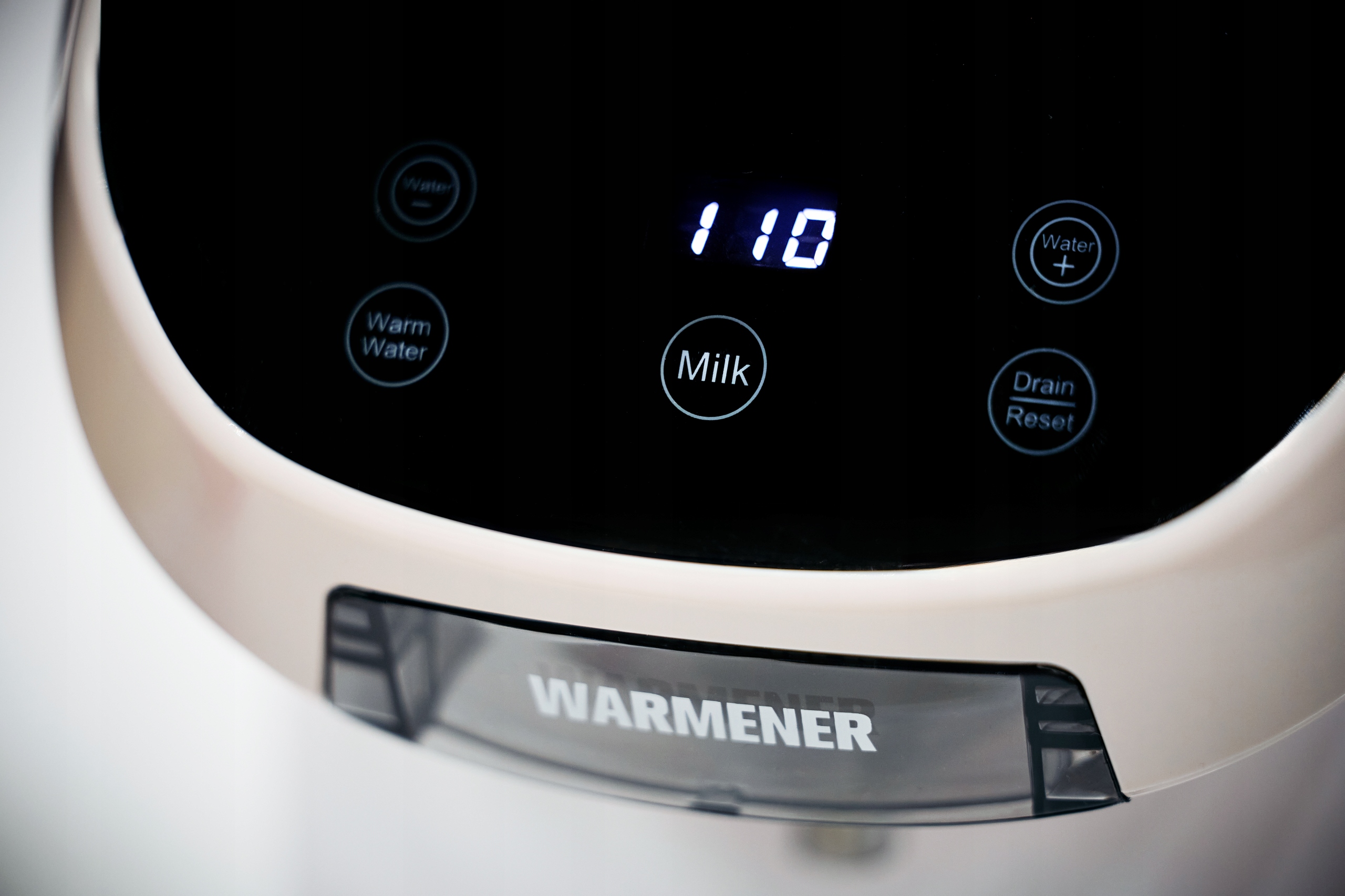 Dotykowy panel LED Warmener™ – ustawienia wody, proszku i temperatury