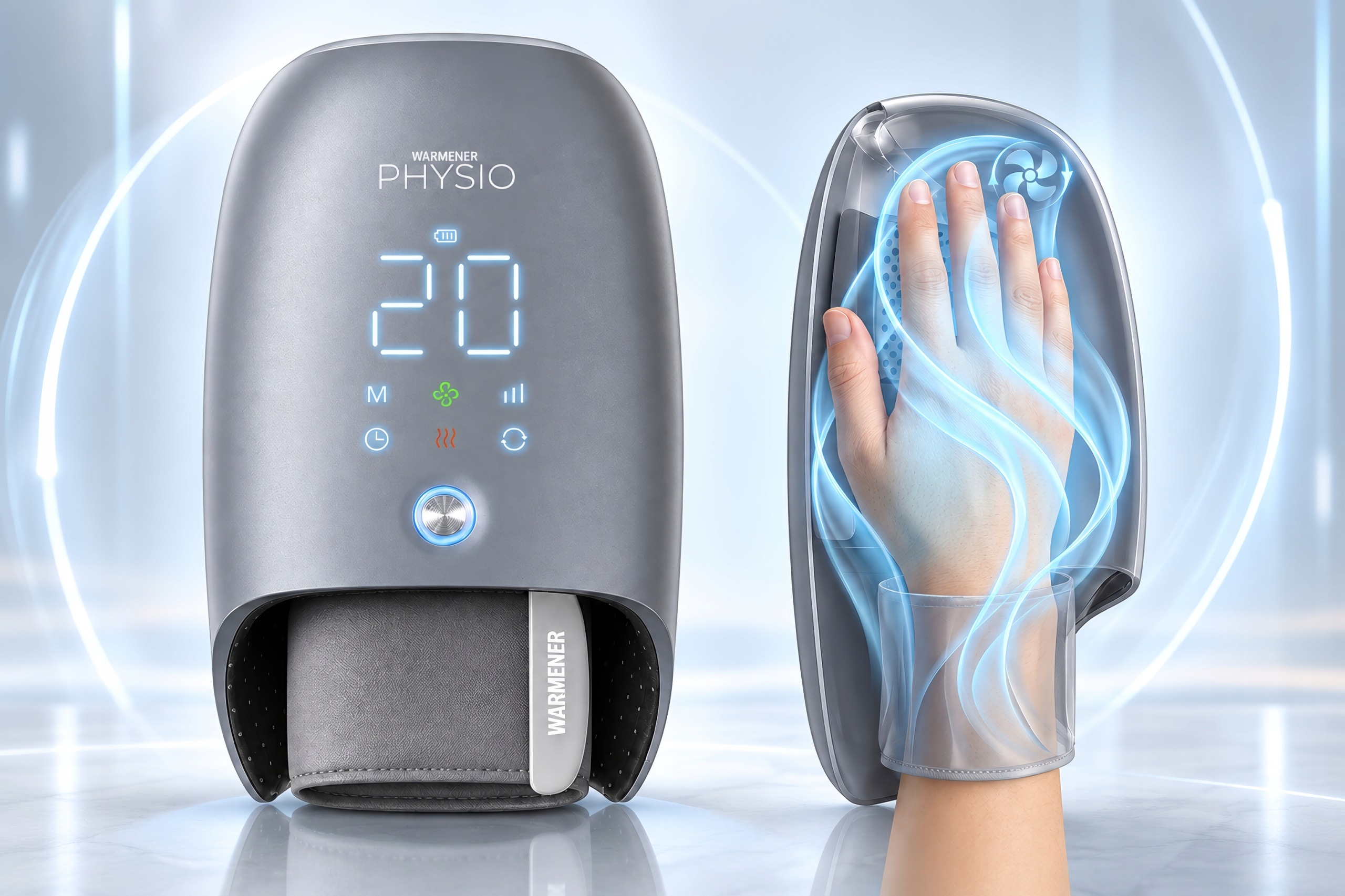 Warmener PhysioHand — prezentacja masażera dłoni