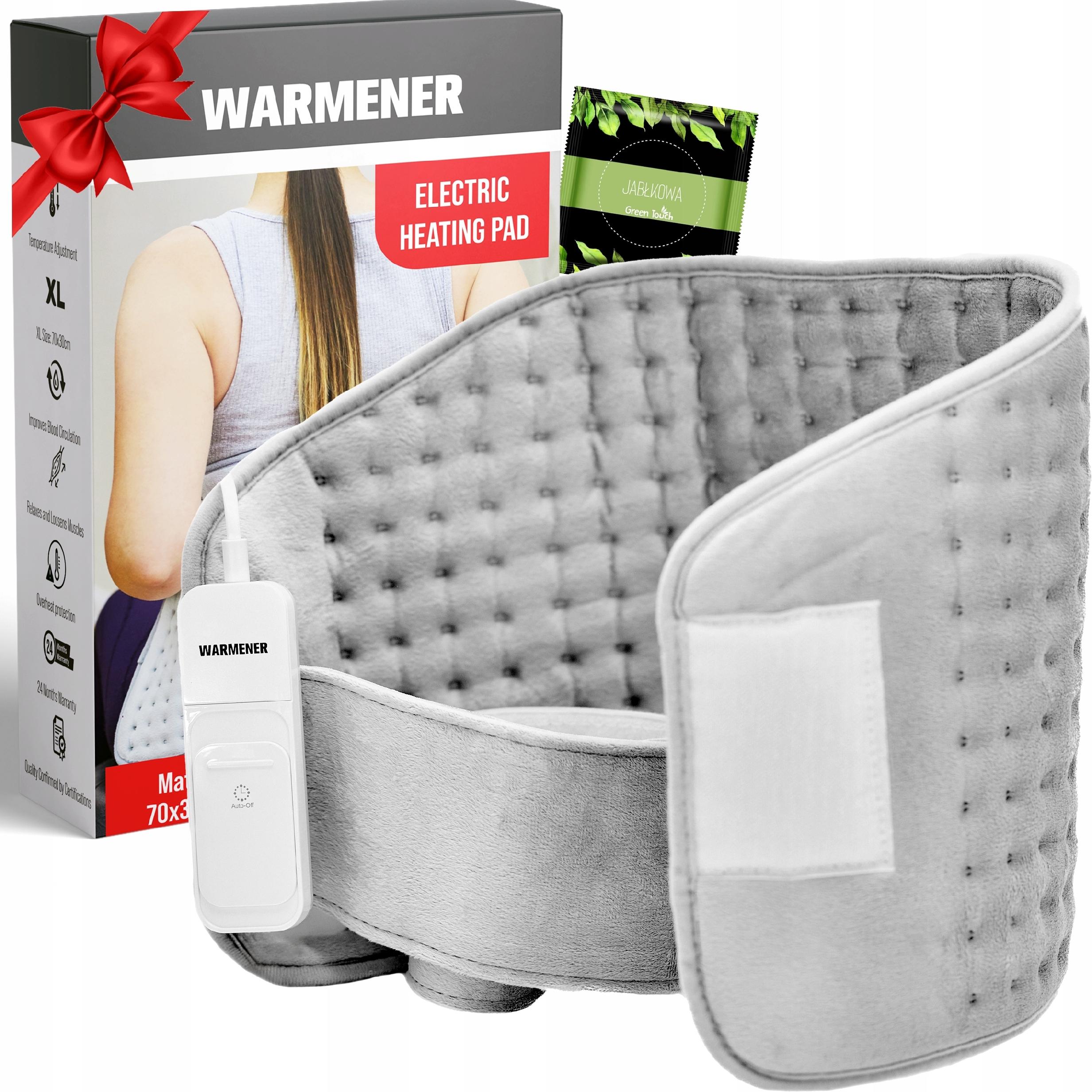Pas elektryczny Warmener™ na lędźwie – szeroki rzep i duża strefa grzewcza 70×30 cm
