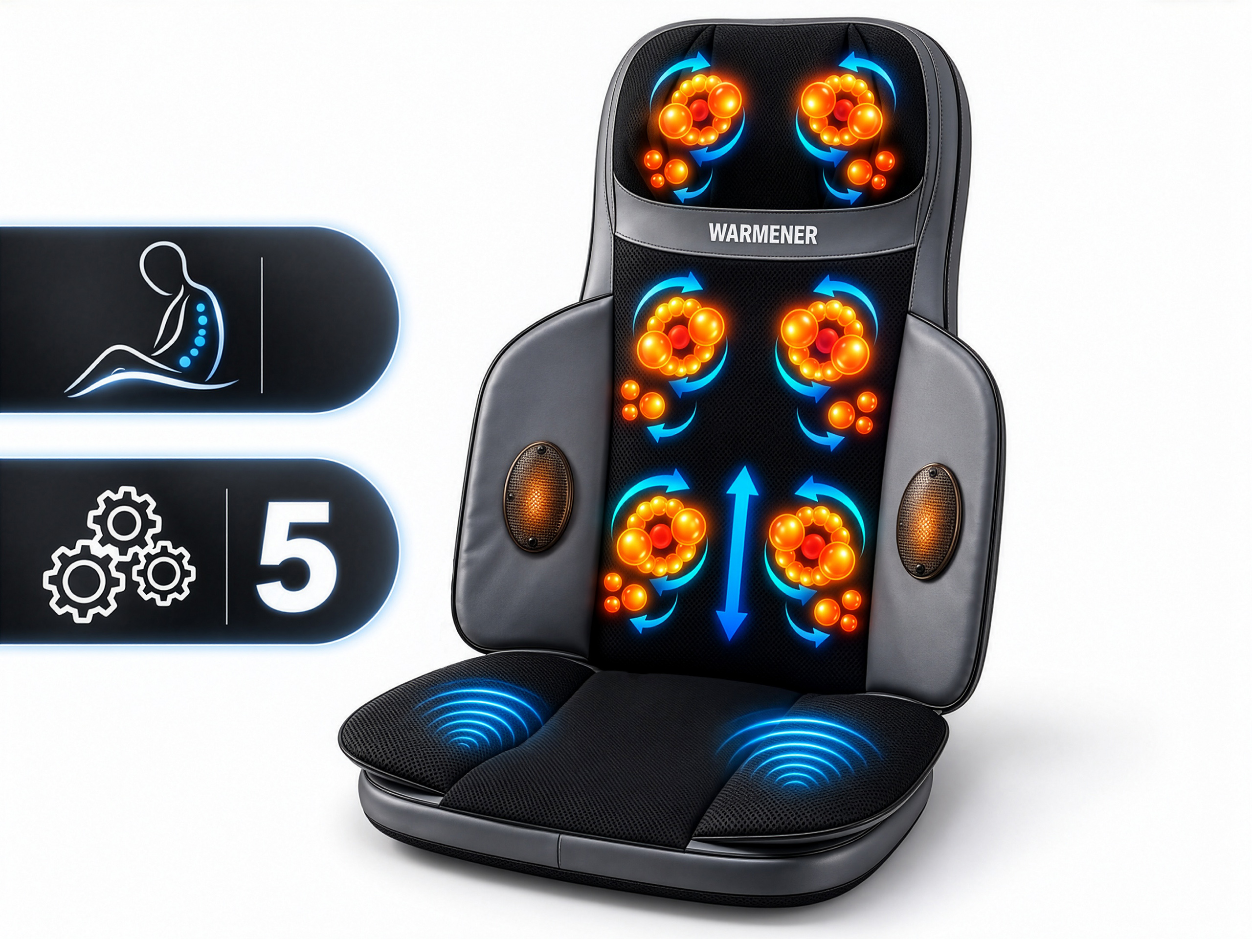 Warmener HeatMat Pro — pięć automatycznych programów masażu