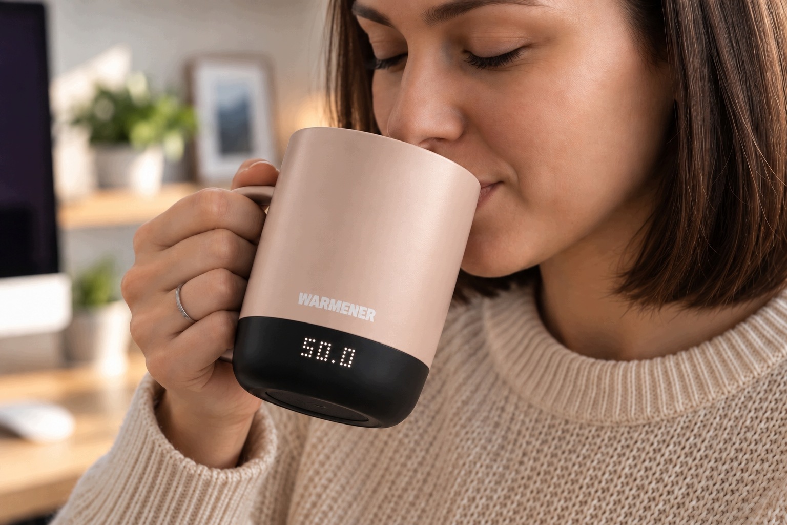 Beżowy Warmener HeatMug — zdjęcie produktu