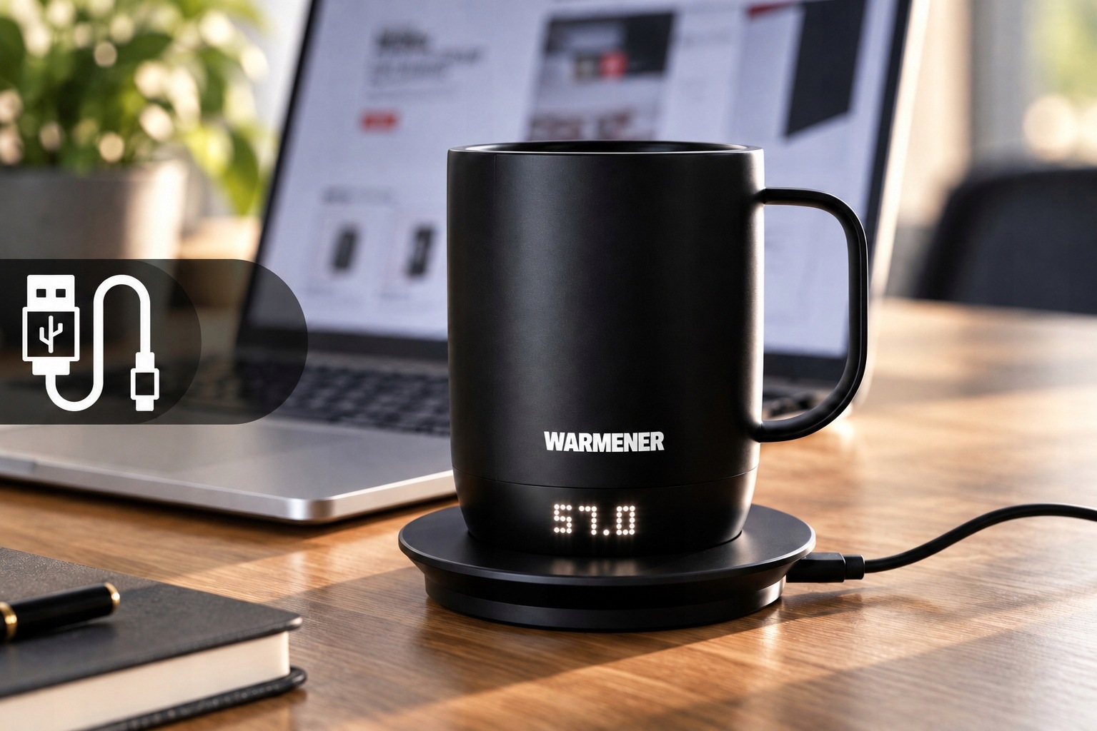 Warmener HeatMug — kubek z akumulatorem 3200 mAh