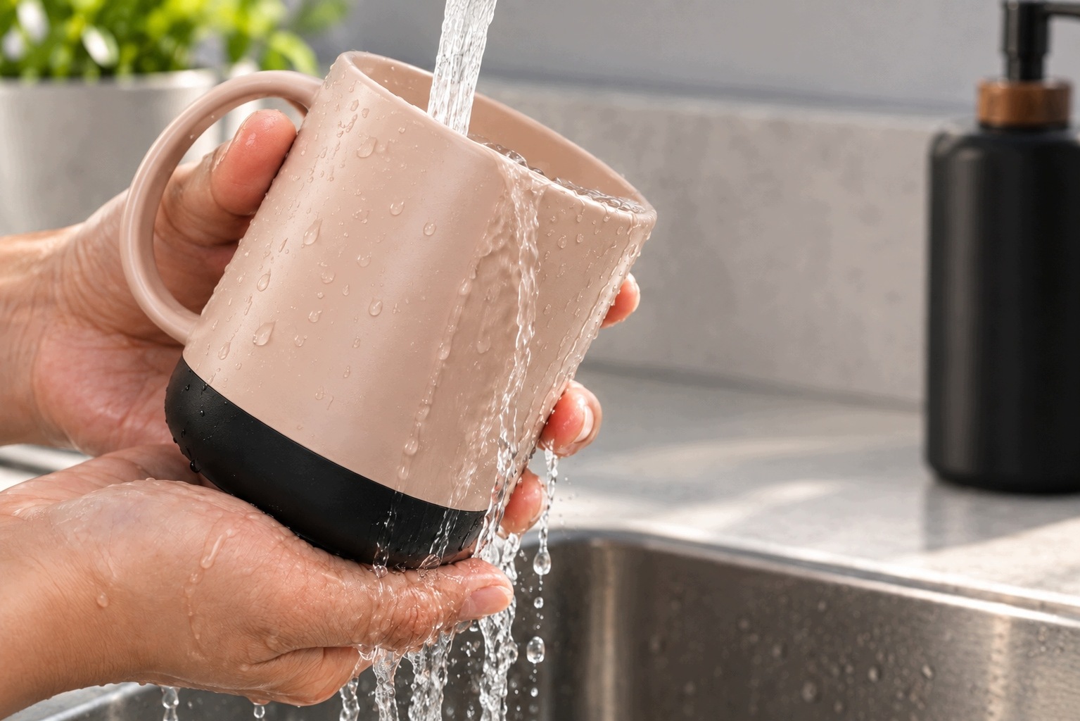Beżowy kubek Warmener HeatMug — dodatkowe zdjęcie