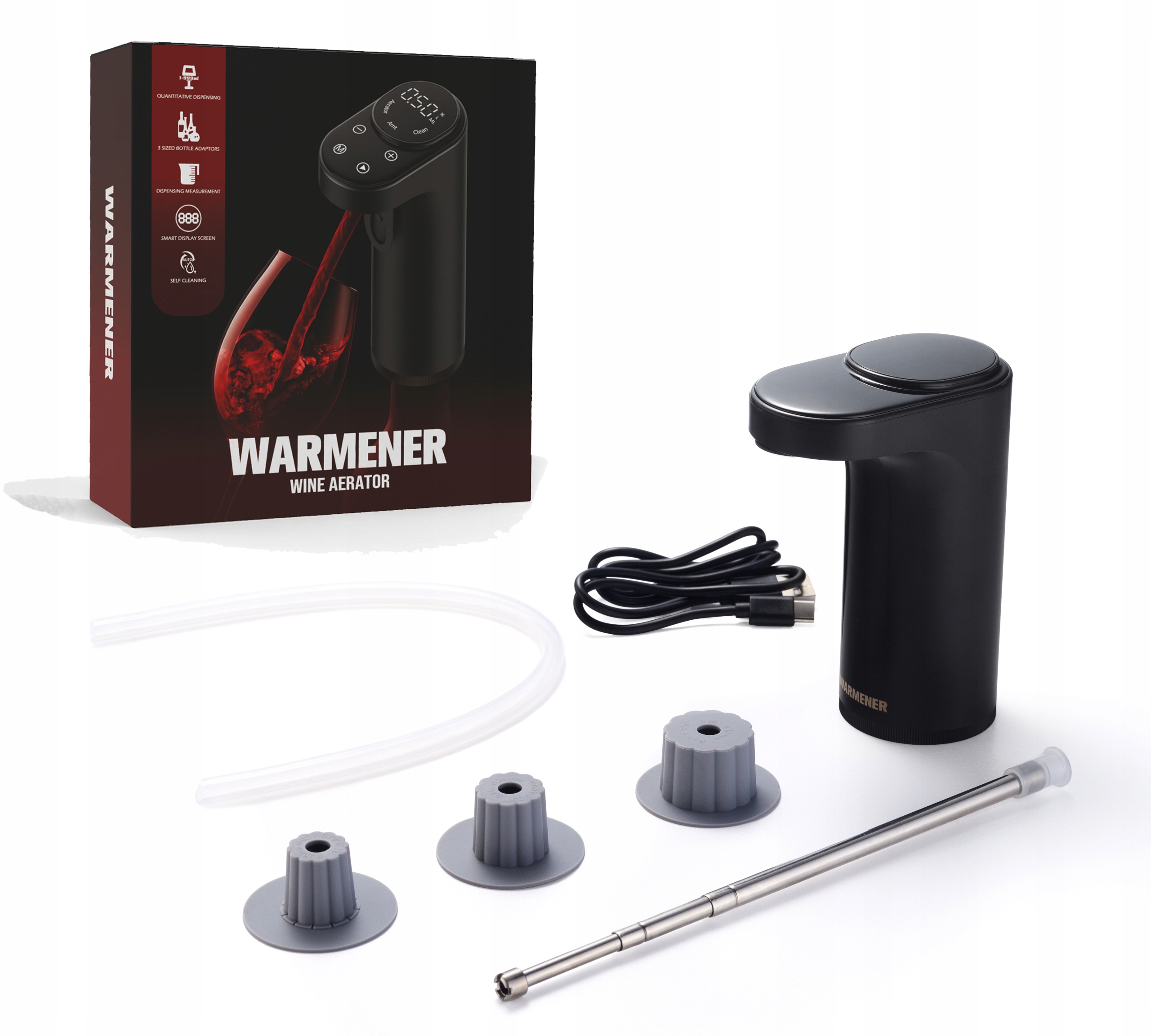 Zawartość zestawu dyspensera Warmener™ z akcesoriami