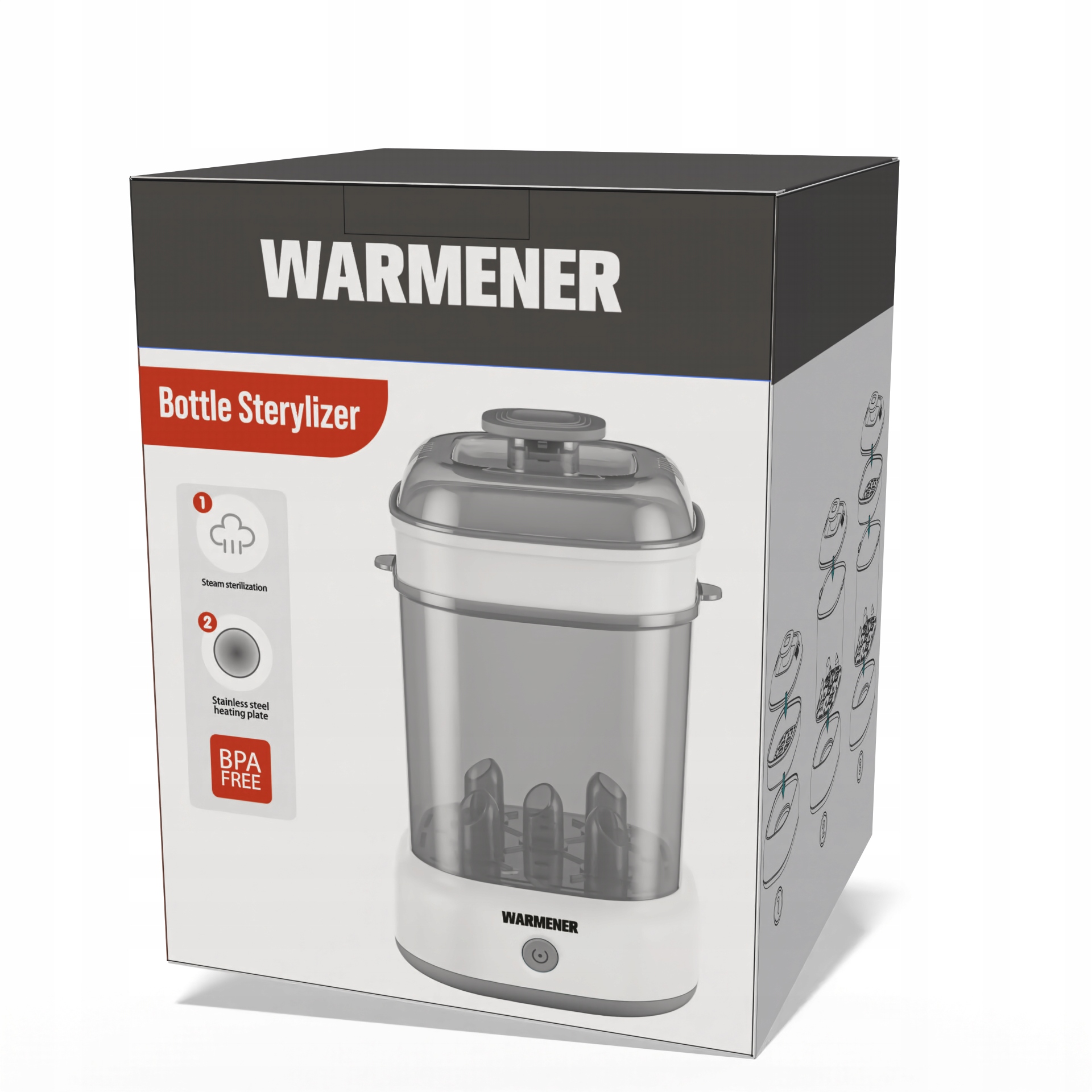 Opakowanie Sterylizatora Warmener™ – idealny prezent dla nowych rodziców