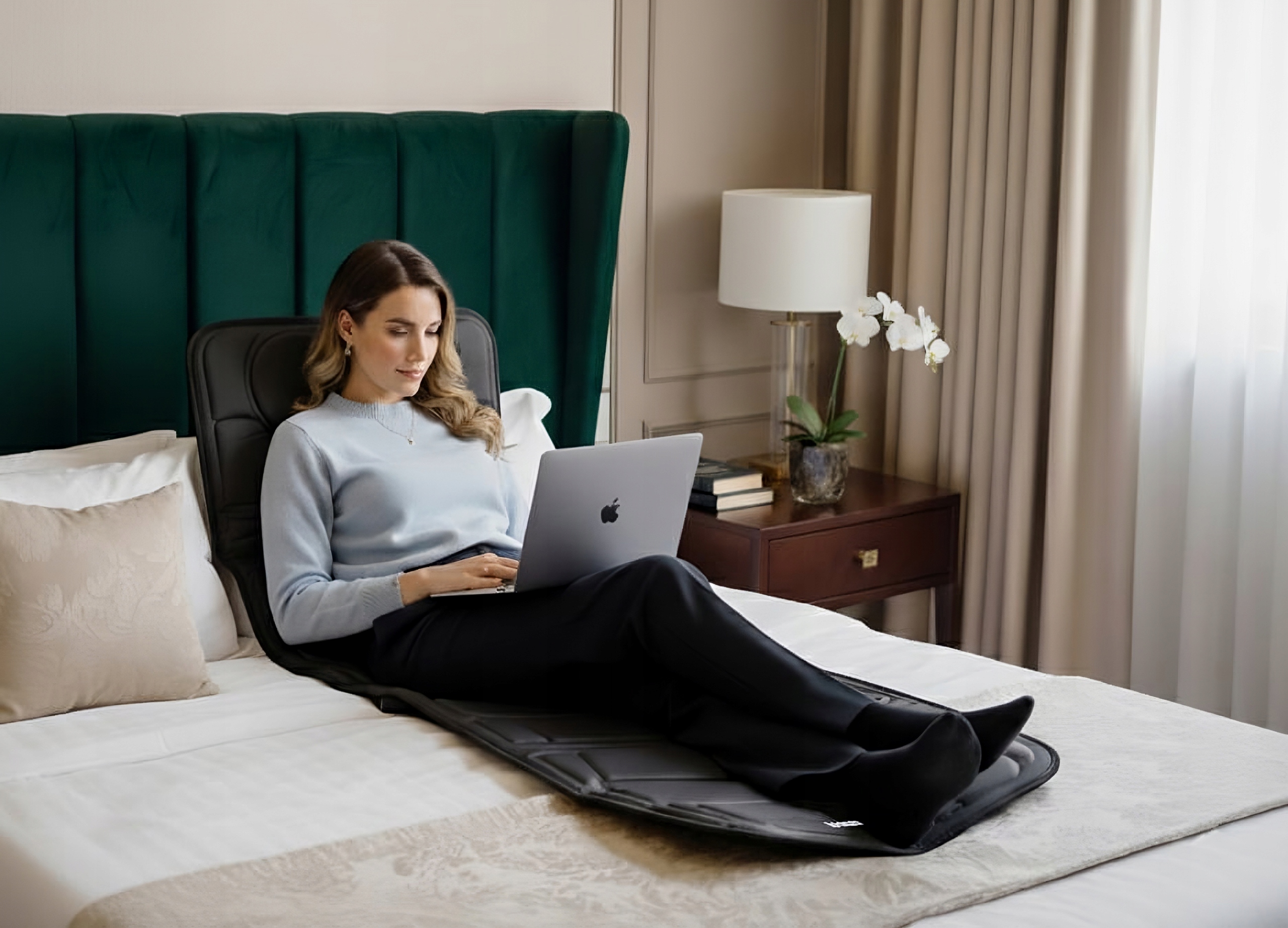 Zbliżenie na strefy masażu maty HeatMat Warmener™