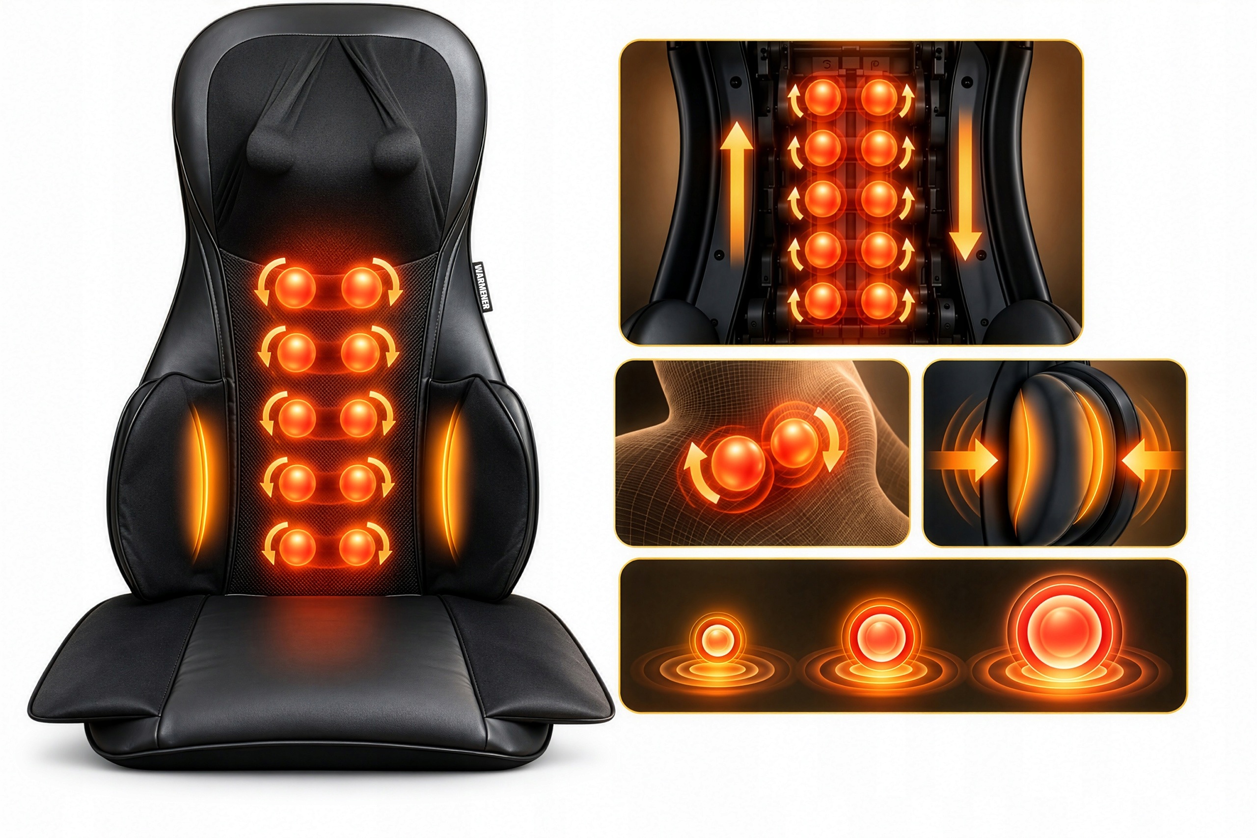 Warmener PhysioMat Air Pro — masaż pleców