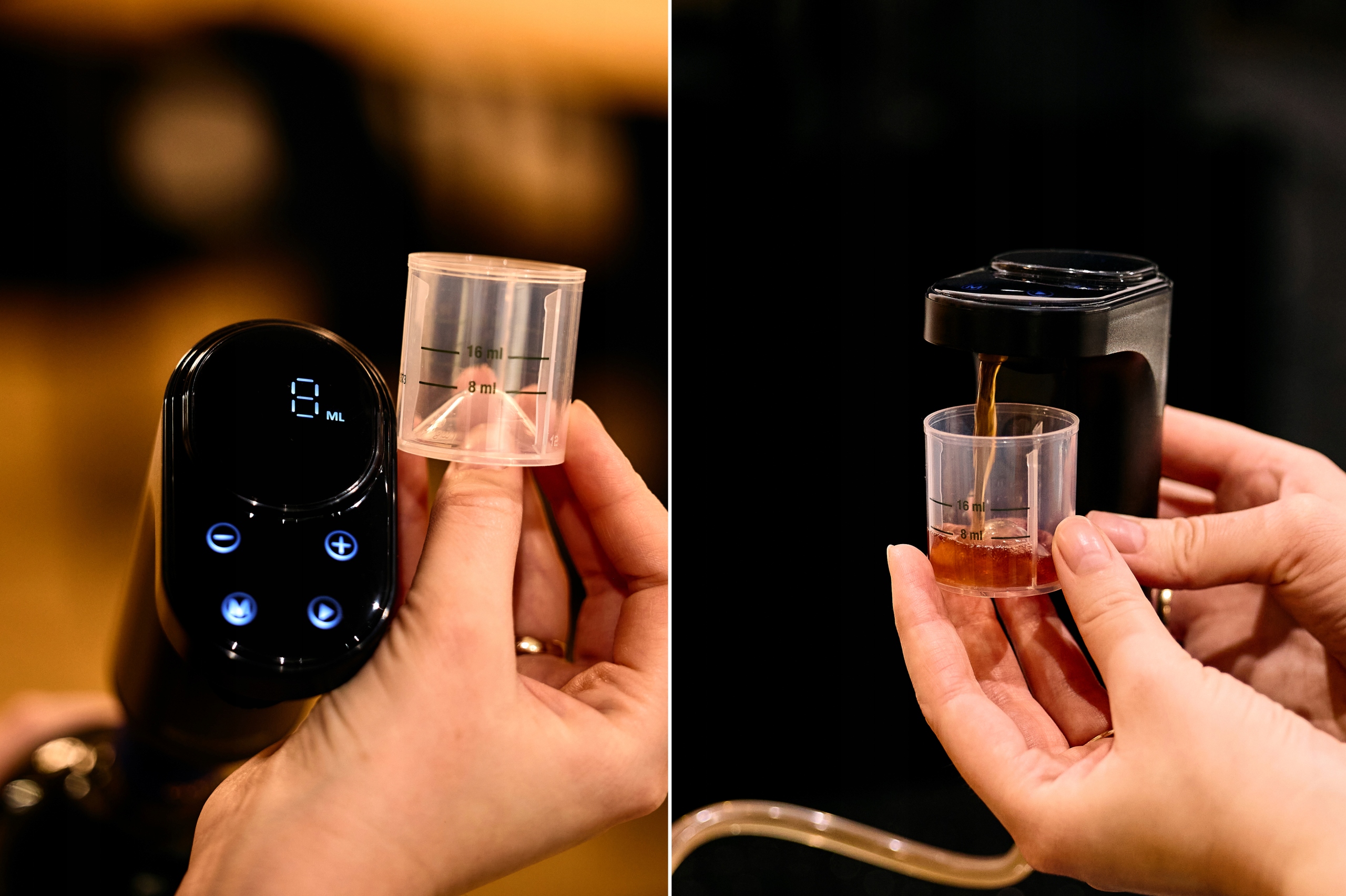 Panel sterowania dyspensera Warmener™ z ustawieniem objętości porcji