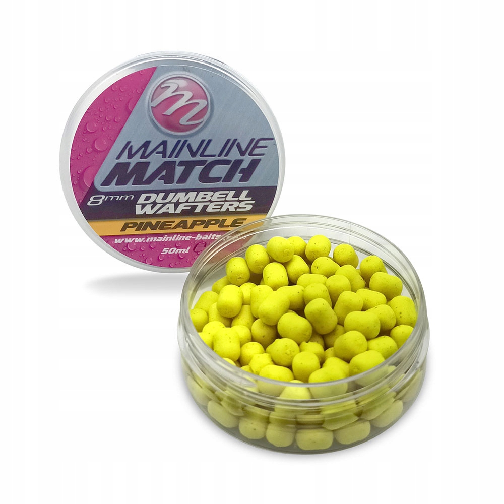 Mainline Match Dumbell Wafters – Pineapple 10mm