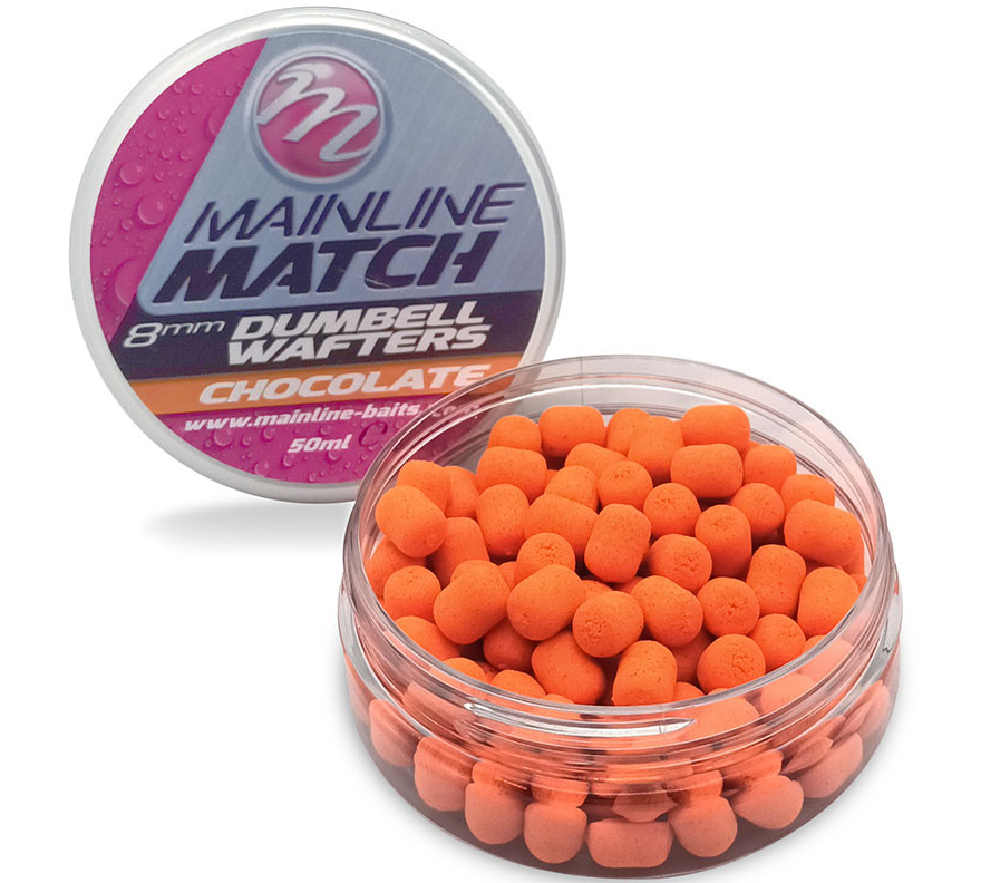 Mainline Match Dumbell Wafters – Orange - Chocolate 8mm