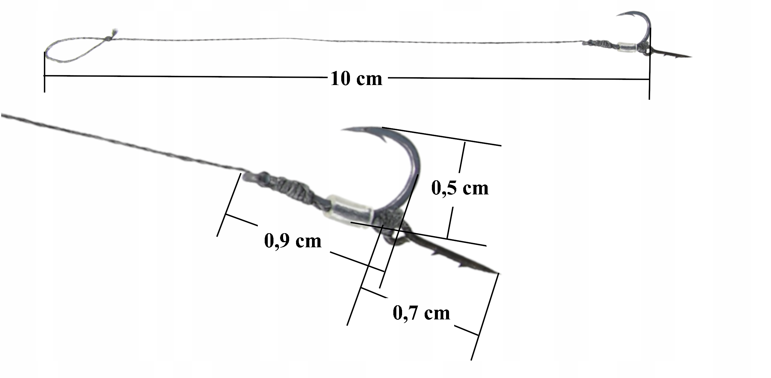 Haczyki Method Feeder na przyponie z igłą # 14