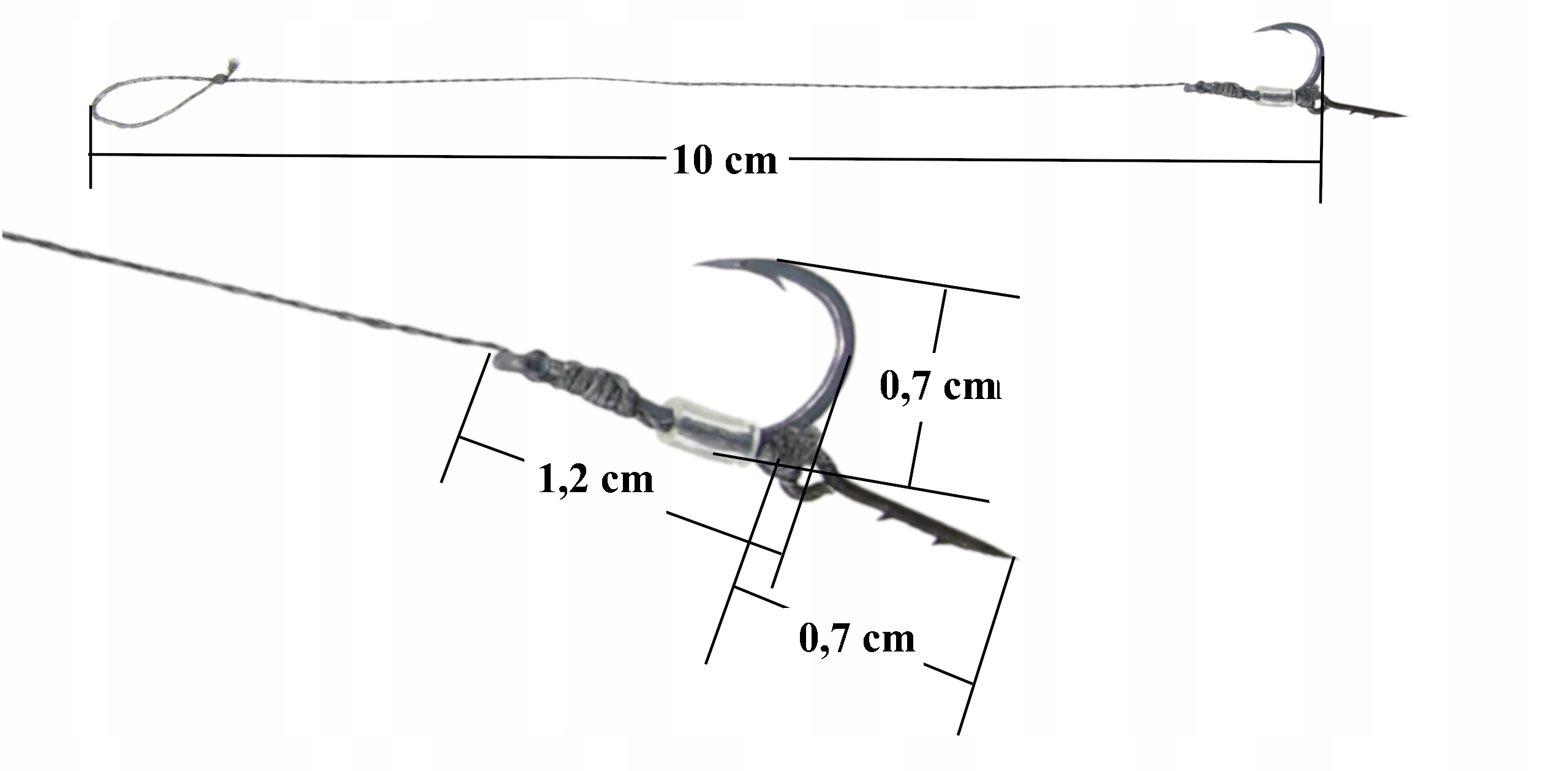 Haczyki Method Feeder na przyponie z igłą # 8