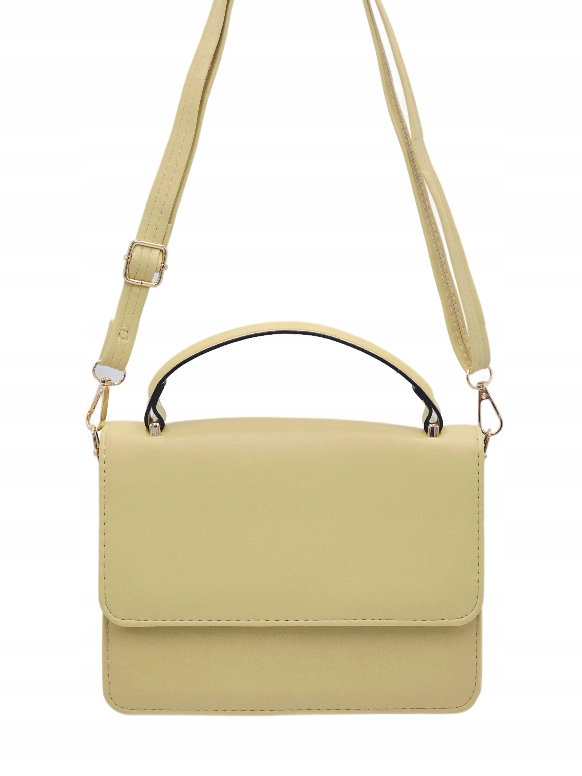 Elegancka torebka listonoszka skóra ekologiczna żółty 5006