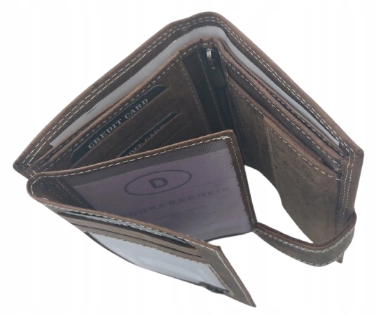 Elegancki portfel męski skóra naturalna N4L-CHM-NL BOX-9134 Cognac