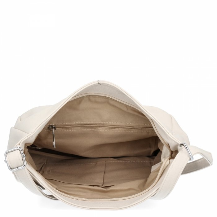 Herisson - torebka worek zamek skóra ekologiczna beżowy 1052L2086