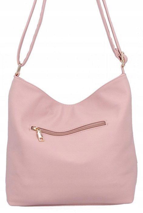 Herisson - torebka worek zamek skóra ekologiczna różowy 1052L2080