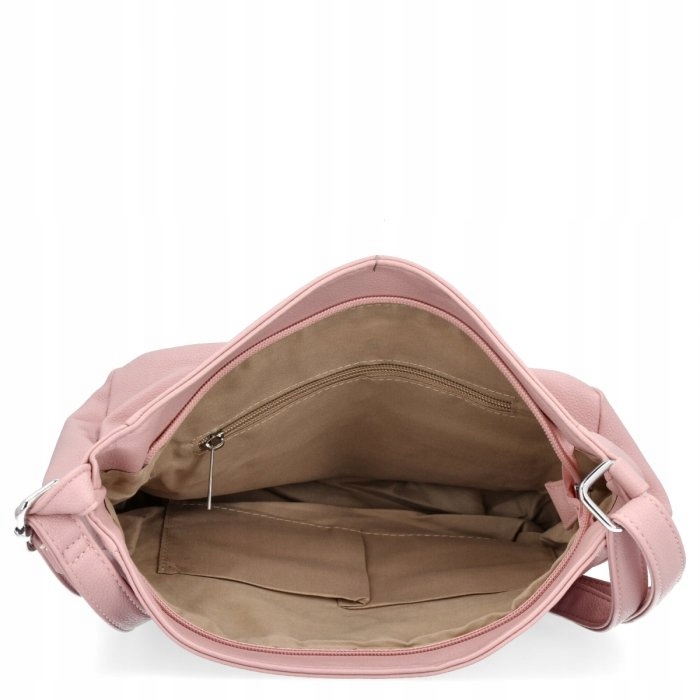 Herisson - torebka worek zamek skóra ekologiczna pudrowy róż 1052L2086