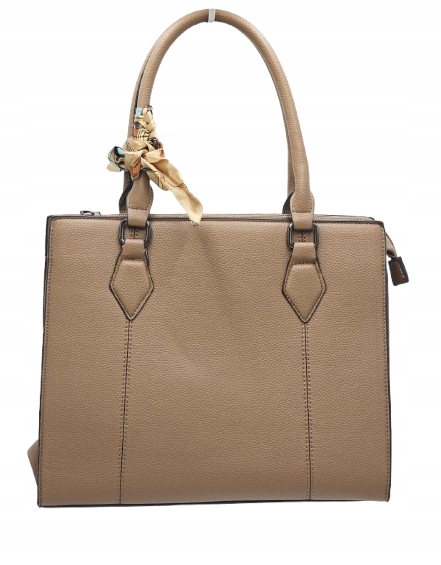 Erick Style - torebka shopper skóra ekologiczna brązowy taupe D3659