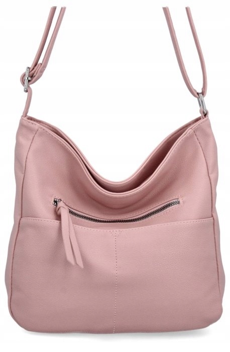 Herisson - torebka worek zamek skóra ekologiczna pudrowy róż 1052L2086