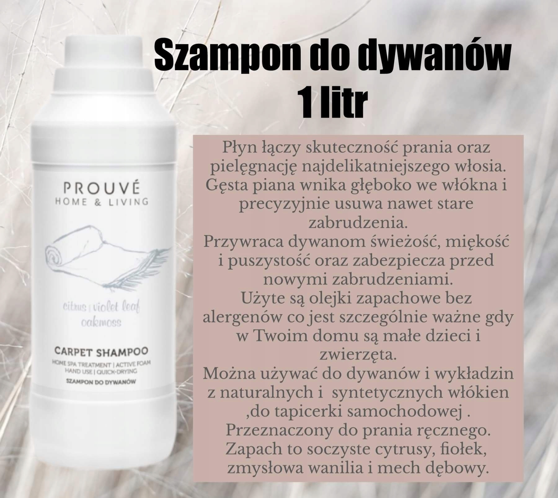 Prouve – szampon do dywanów i tapicerki 1000ml