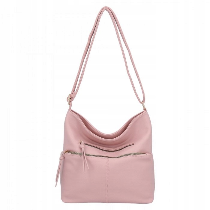 Herisson - torebka worek zamek skóra ekologiczna różowy 1052L2080