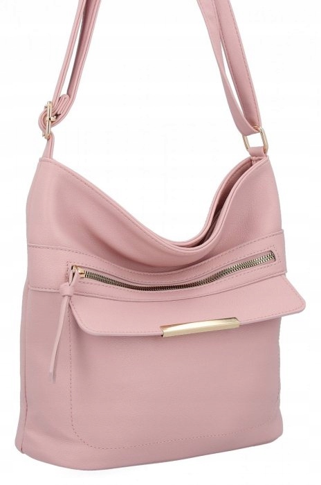 Herisson - torebka worek kieszonka na zamek pudrowy róż 1052L2092