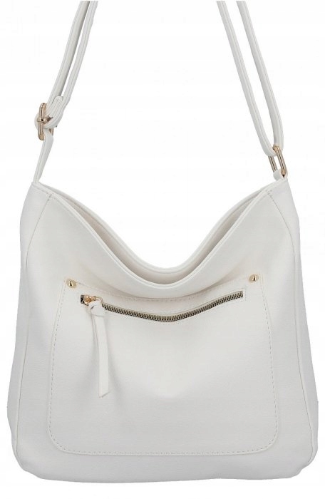 Herisson - torebka worek zamek skóra ekologiczna biały 1052L2087