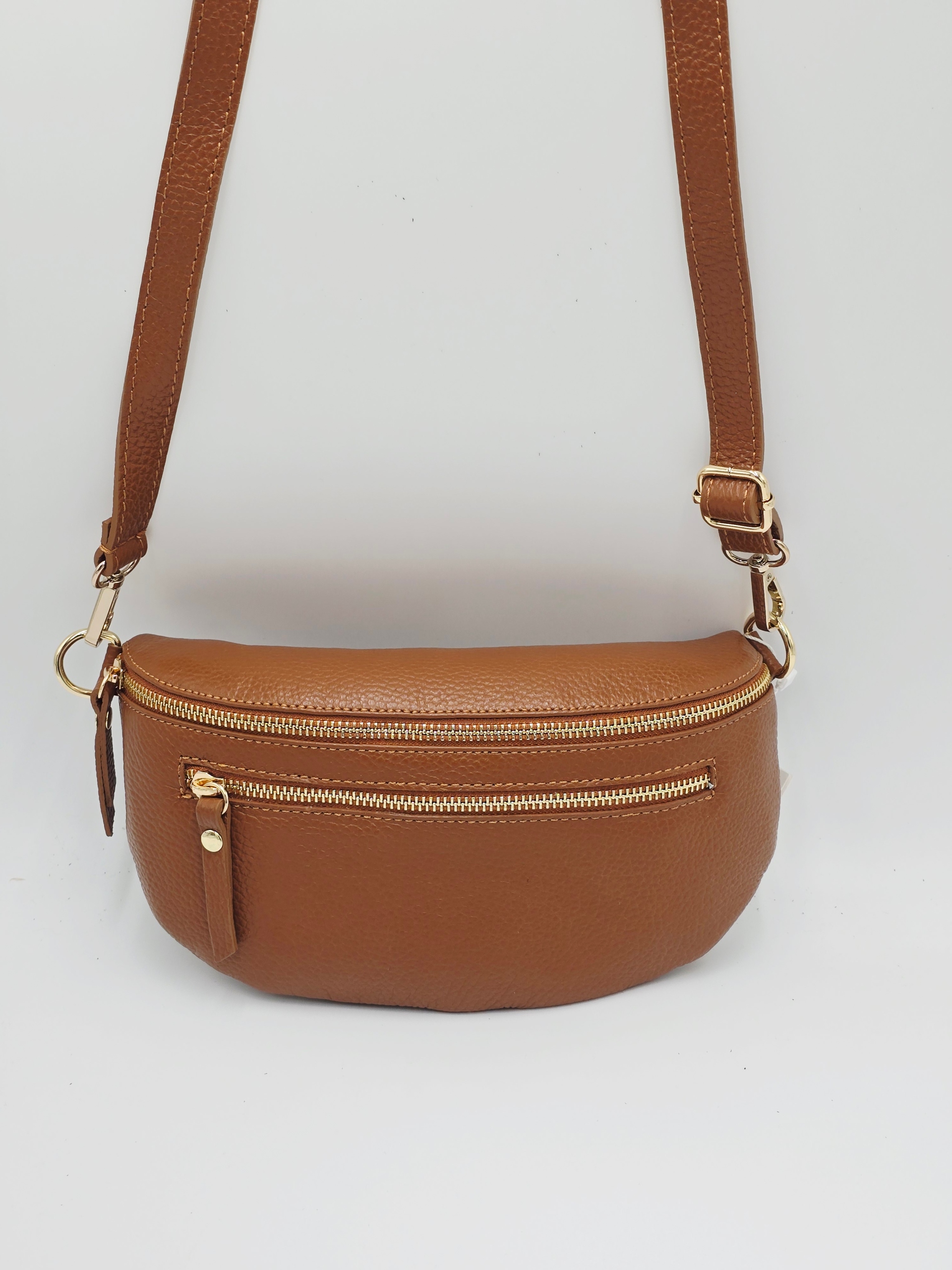 Laura Biaggi nerka saszetka listonoszka skóra naturalna brąz camel TS04-505