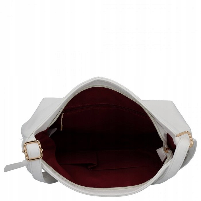 Herisson - torebka worek zamek skóra ekologiczna biały 1052L2080