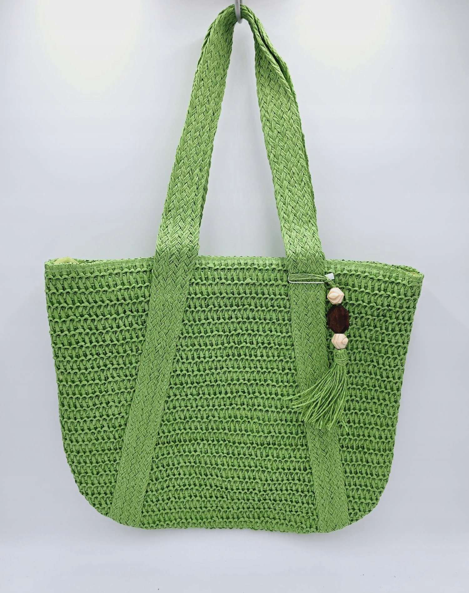 Maxfly - modna pleciona torebka chwost zielony L0105