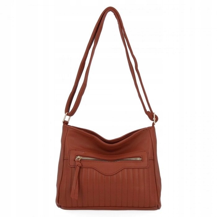 Herisson - torebka worek zamek przeszycia brązowy 1052L2089
