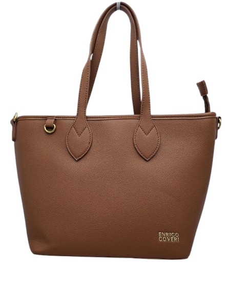 Enrico Coveri - torebka shopper skóra ekologiczna brązowy mat EC6072