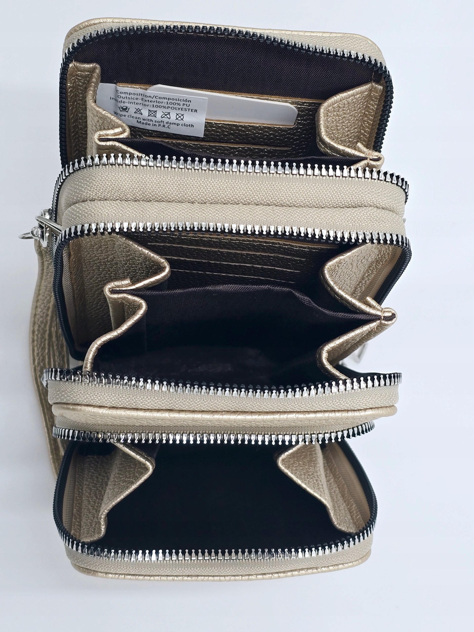 Victoria J - torebka rowerówka portfel etui na telefon biały groszek VJ2005