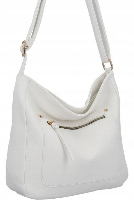 Herisson - torebka worek zamek skóra ekologiczna biały 1052L2087