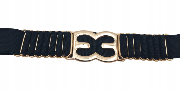 Pasek damski guma złota klamra 7