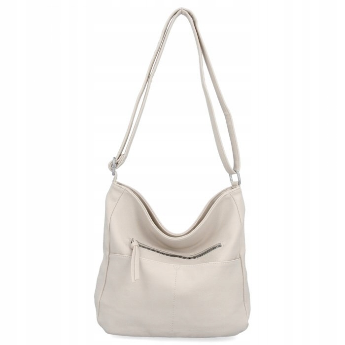 Herisson - torebka worek zamek skóra ekologiczna beżowy 1052L2086