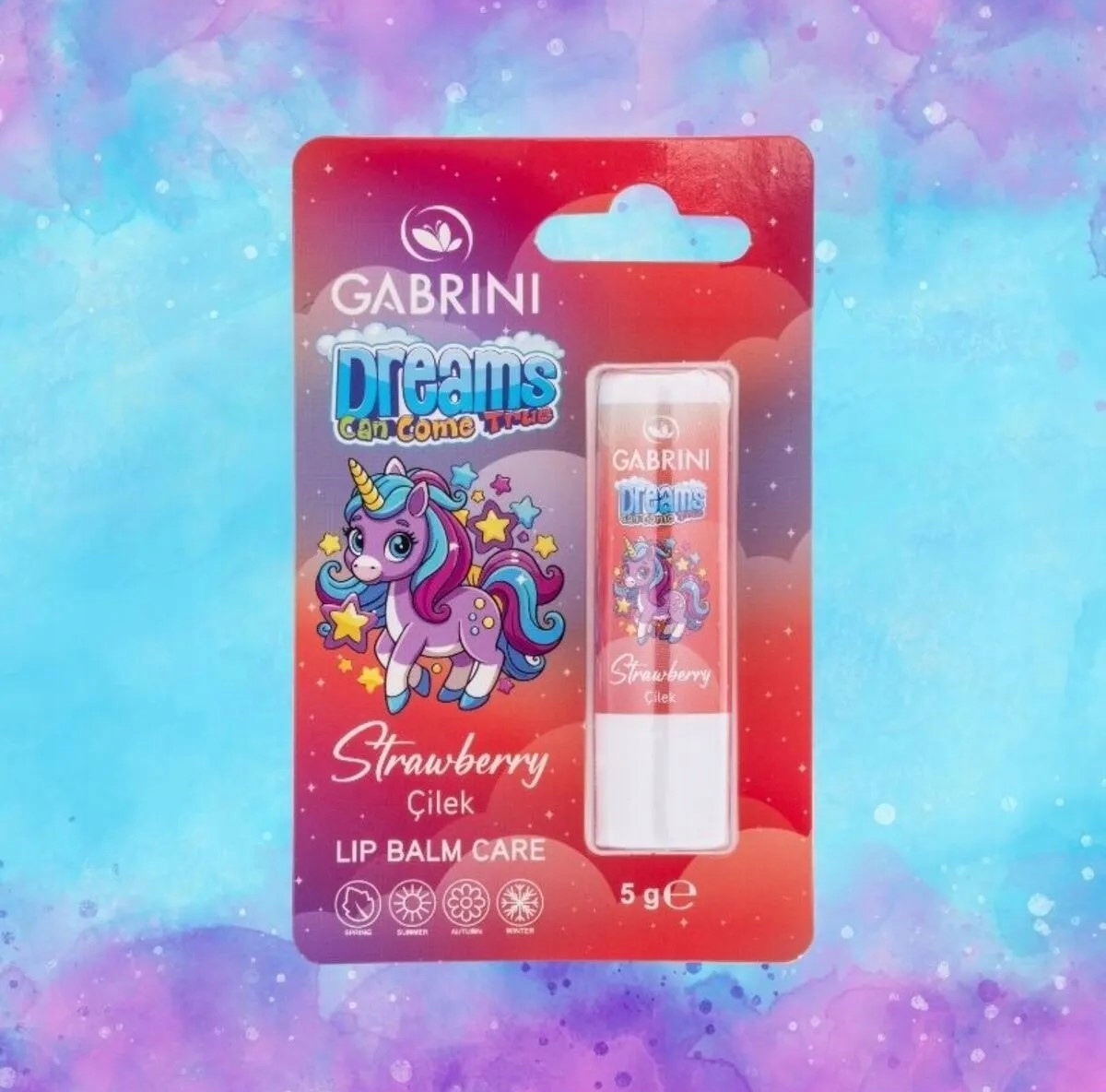 Gabrini nawilżający balsam do ust dla dzieci Dreams Can Come True Truskawka