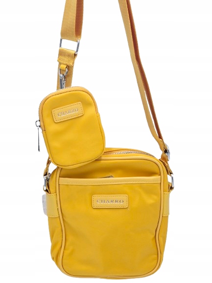 Charro - torebka listonoszka z portfelikiem PVC żółty CH8065-19