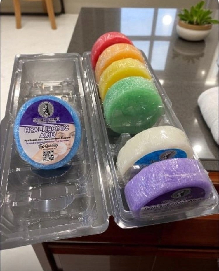 Hürrem Sultan - zestaw mydełek z gąbką 7 Kolorów 7 Efektów