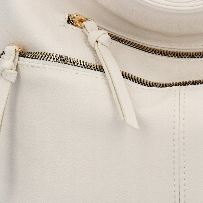 Herisson - torebka worek zamek skóra ekologiczna jasny beżowy 1052L2080