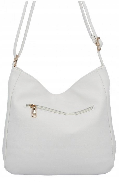 Herisson - torebka worek zamek skóra ekologiczna biały 1052L2087