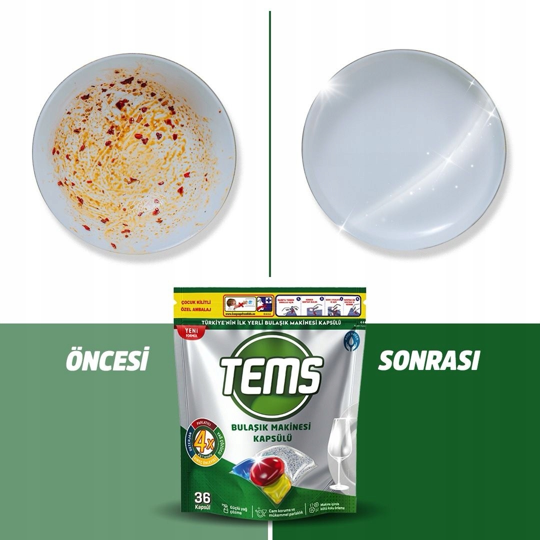 Tems - kapsułki do zmywarki 4 w 1 36szt.