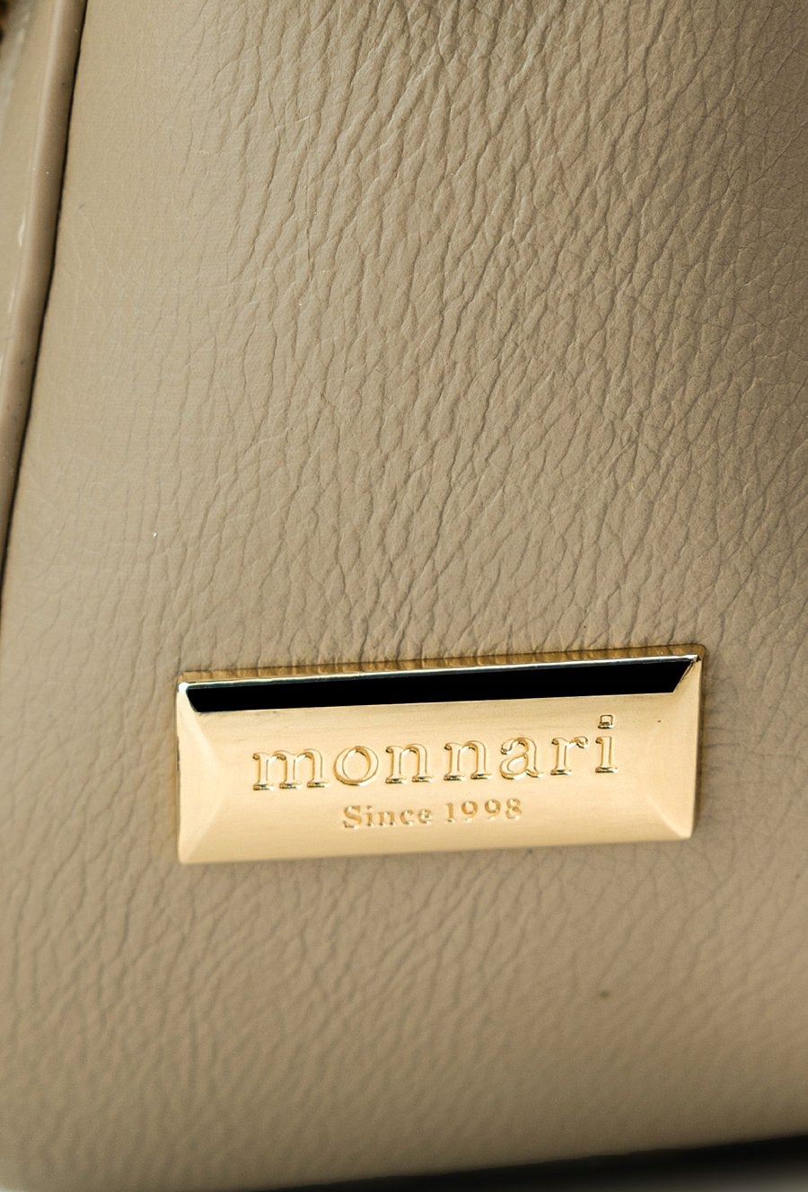 Monnari torebka listonoszka koszyk z plecionym panelem beżowo-szary BAG0410