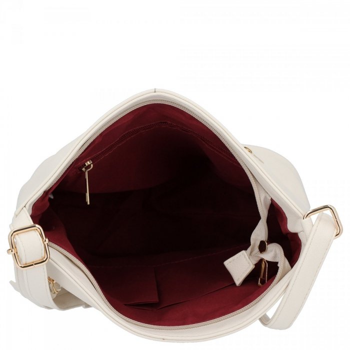 Herisson - torebka worek dwa zamki skóra ekologiczna beżowy 1052L2073