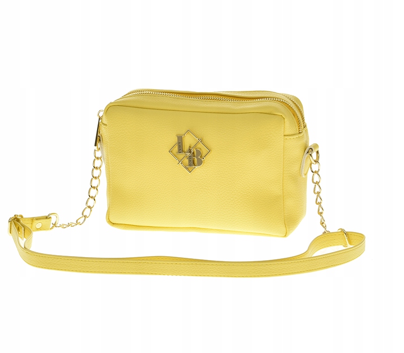 Laura Biaggi - torebka listonoszka żółty groszek mat JS22