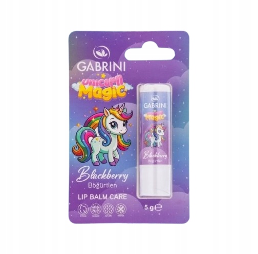 Gabrini - nawilżający balsam do ust dla dzieci Unicorn Magic Borówka