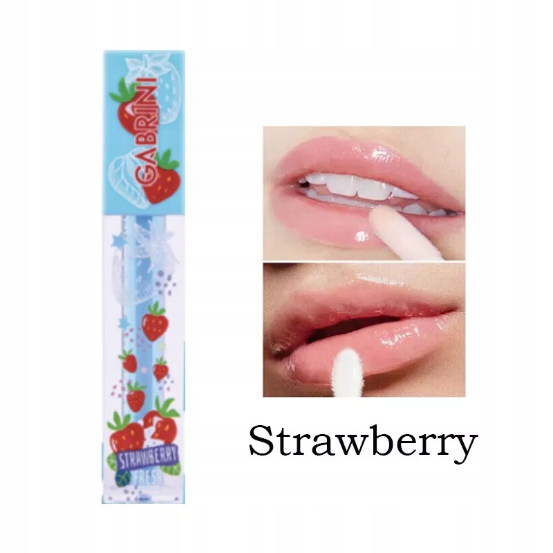 Gabrini - nawilżający owocowy błyszczyk do ust Strawberry Truskawka 4ml