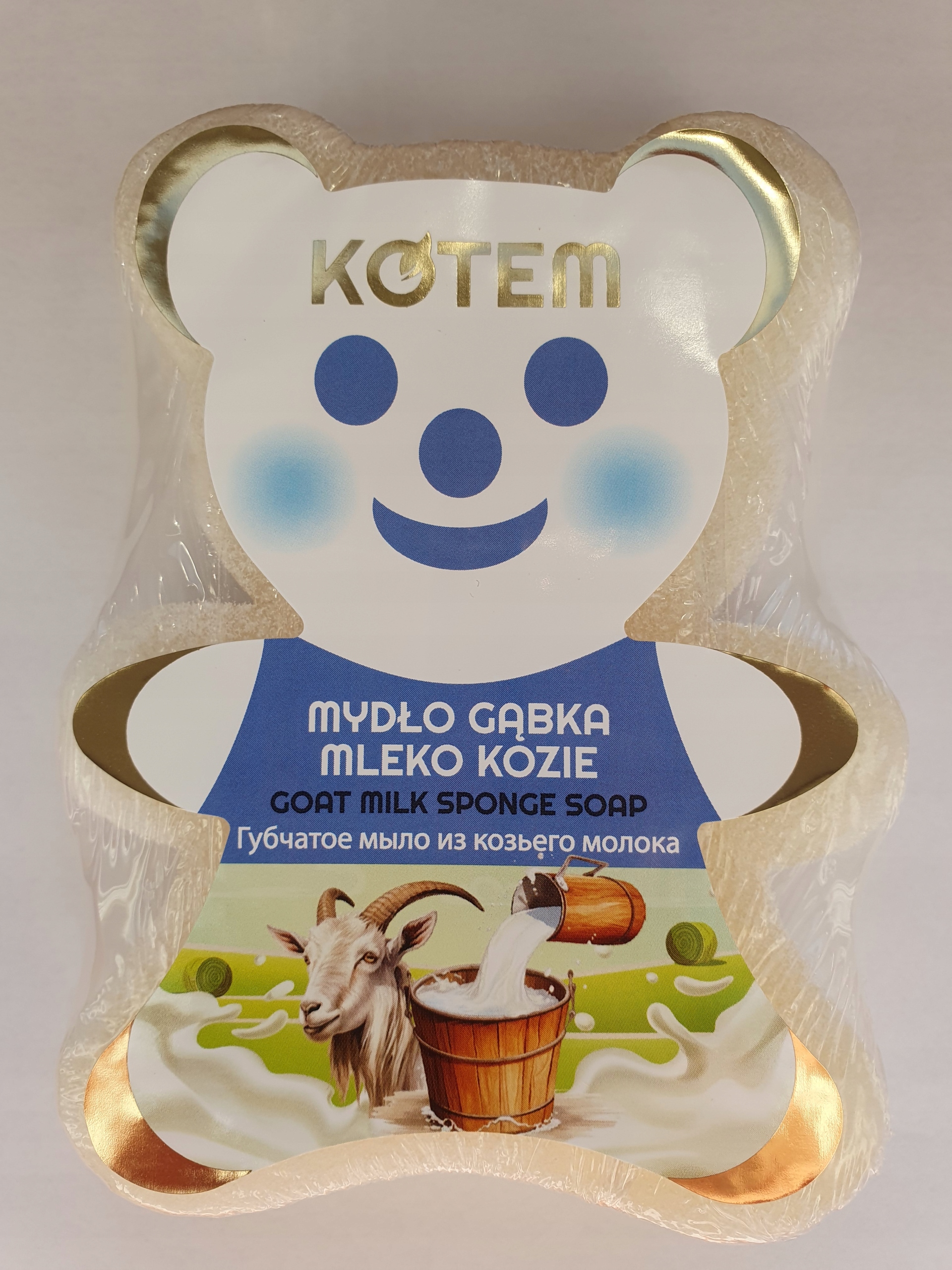 Kotem - mydło gąbka do kąpieli Miś kozie mleko 130g