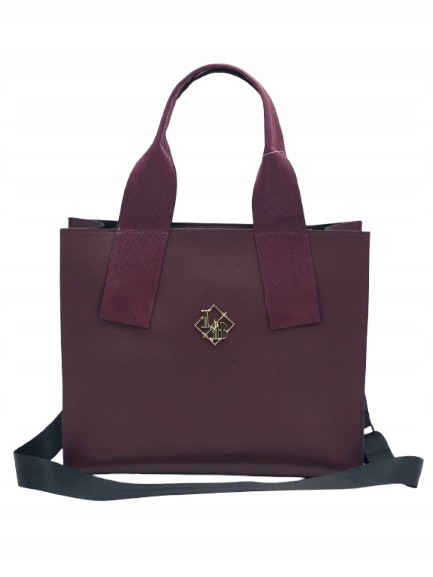 Laura Biaggi torebka shopper z kosmetyczką bordowy + imitacja siatki MG302