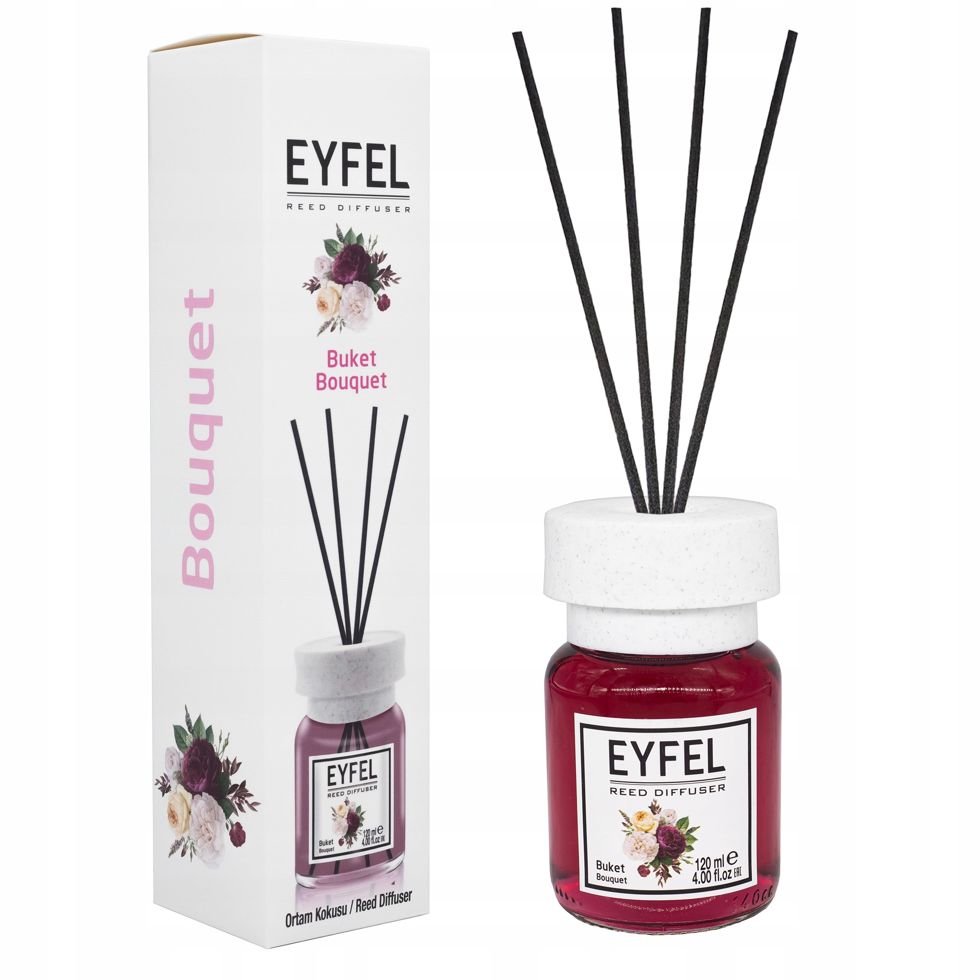 Eyfel - odświeżacz powietrza w formie patyczków Bukiet Kwiatów 120 ml